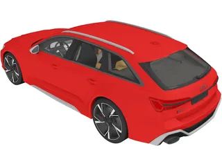 Audi RS6 Avant (2020) 3D Model preview