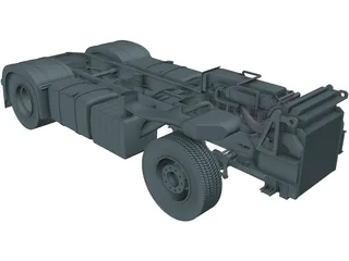 Euro Truck Chassis 3D Model preview