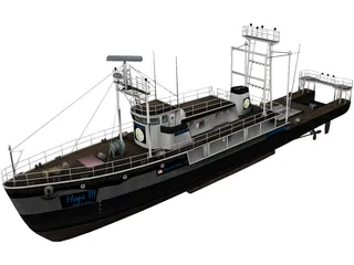 Fishing Boat 3D Model preview