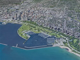 Milwaukee City, WI, USA (2019) 3D Model preview