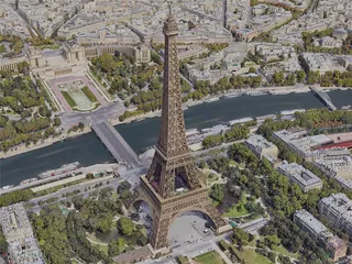 Paris City Center, France (2019) 3D Model preview