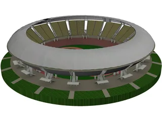 Soccer Stadium 3D Model preview