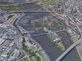 Richmond City, VA, USA (2019) 3D Model preview