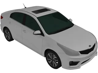 Kia Rio (2017) 3D Model preview