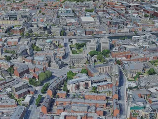 Dublin City, Ireland (2019) 3D Model preview