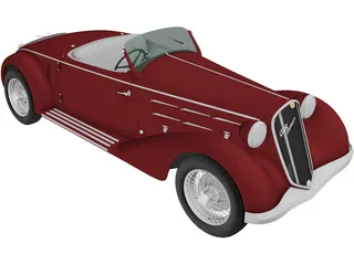Alfa Romeo 6C 2300 S Touring Pescara Spider (1935) 3D Model preview