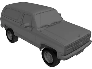 Chevrolet Blazer (1989) 3D Model preview