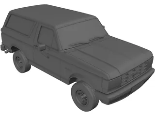 Ford Bronco (1989) 3D Model preview