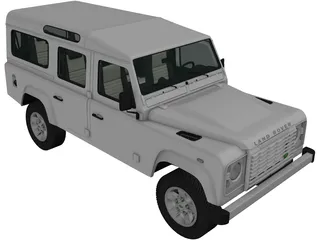 Land Rover Defender 110 Station Wagon (2011) 3D Model preview