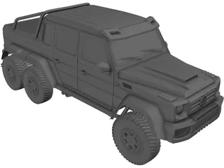 Mercedes-Benz G63 Brabus 6X6 3D Model preview