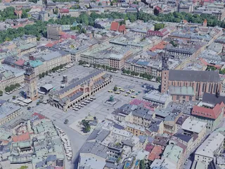 Krakow City, Poland (2019) 3D Model preview