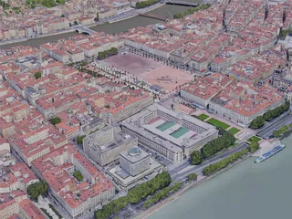 Lyon City, France (2019) 3D Model preview