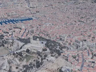 Marseille City, France (2019) 3D Model preview