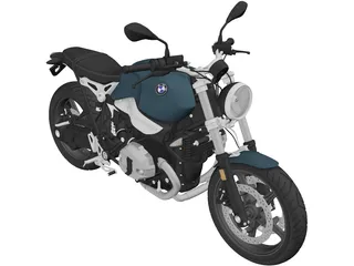 BMW R nineT Pure (2018) 3D Model preview