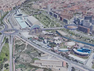 Valencia City, Spain (2019) 3D Model preview