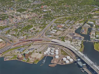New Haven City, CT, USA (2019) 3D Model preview