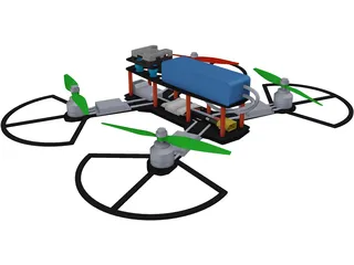 Quadcopter 3D Model preview