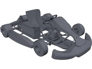 Electric Go Kart 3D Model preview