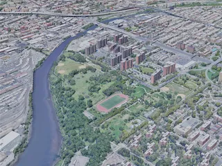 New York City, The Bronx, USA (2019) 3D Model preview
