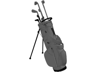 Golf Bag 3D Model preview