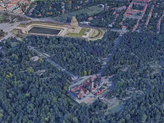 Leipzig City, Germany (2019) 3D Model preview