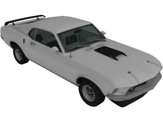 Ford Mustang (1969) 3D Model preview