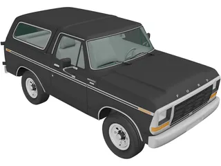 Ford Bronco Wagon (1978) 3D Model preview
