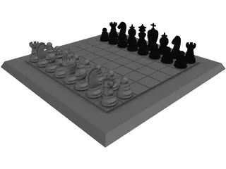 Chess Set 3D Model preview