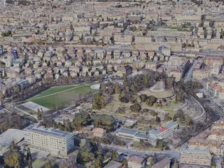 Lausanne City, Switzerland (2019) 3D Model preview