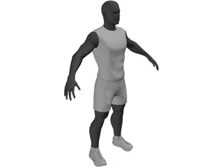 Athlete Male 3D Model preview