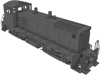 EMD SW1500 Locomotive 3D Model preview