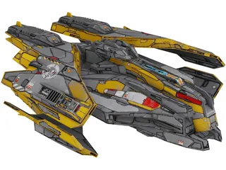 Starship Fighter 3D Model preview