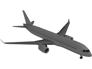 Bombardier CS300 3D Model preview