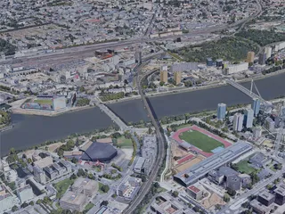 Nantes City, France (2019) 3D Model preview