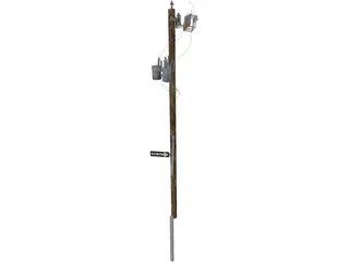 Electrical Pole 3D Model preview