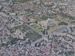 Bucharest City, Romania (2020) 3D Model preview