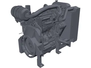 JCB444 TCA Tier III Engine 3D Model preview