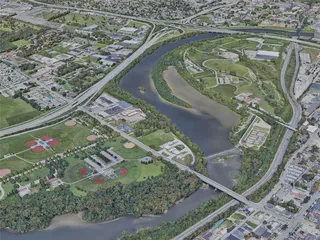 Columbus City, OH, USA (2019) 3D Model preview