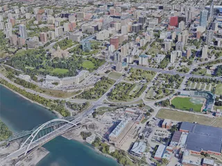 Edmonton City, AB, Canada (2019) 3D Model preview