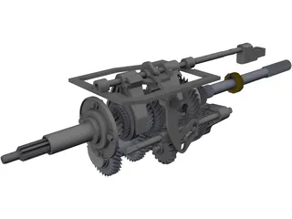 Ford T5 5-Speed Transmission Internals 3D Model preview