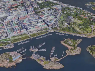 Helsinki City, Finland (2019) 3D Model preview