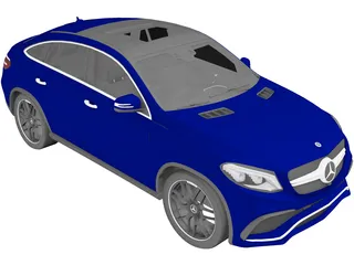 Mercedes-Benz GLE 63 AMG Coupe (2018) 3D Model preview