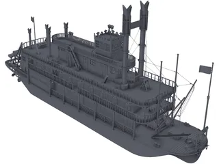 Steam Ship 3D Model preview