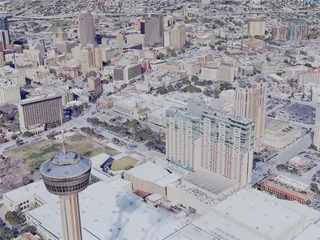 San Antonio City, TX, USA (2019) 3D Model preview