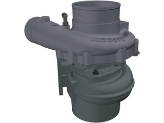 Garret GT37 Turbocharger 3D Model preview