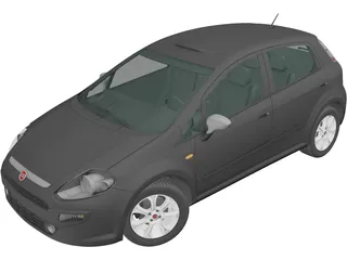 Fiat Punto 5-Door (2012) 3D Model preview