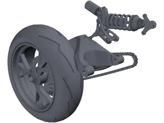 Ducati Rear Train 3D Model preview
