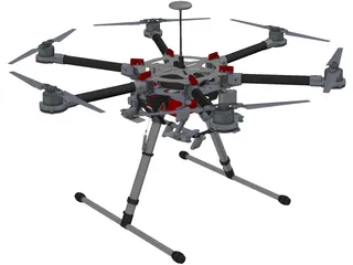 DJI Spreading Wings S900 3D Model preview
