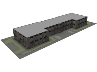 H-mart Office Building 3D Model preview