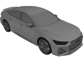 Audi RS7 (2020) 3D Model preview